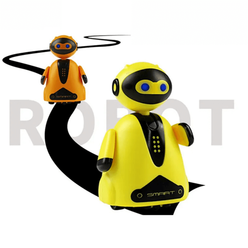 Robot Ritad Elektrisk Induktiv Robotleksak som Följer Ritad Linje – Runelund