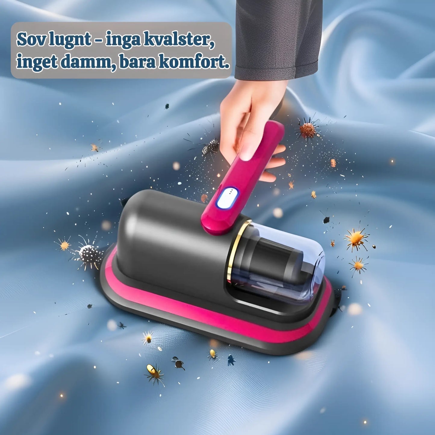 PureVac - 10kPa Sladdlös Handhållen Dammsugare för Madrass och Kvalster