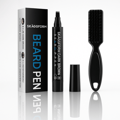 SkäggForm – Komplett Skäggfyllningskit med Verktyg för Perfekt Kontur & Fyllighet
