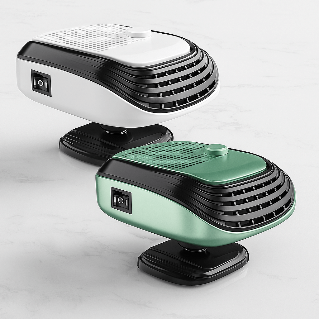 WarmDrive – 2-i-1 Bilvärmare & Kylfläkt med 12V/24V för Snabb Avfrostning, Uppvärmning & Kylning i Bil, SUV & Husbil