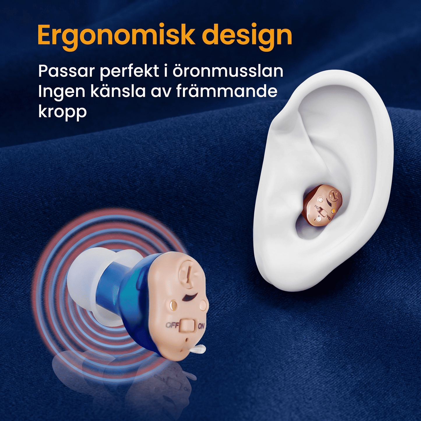 ClearTone Pro™- Diskret Uppladdningsbar Ljudförstärkare med Brusreducering