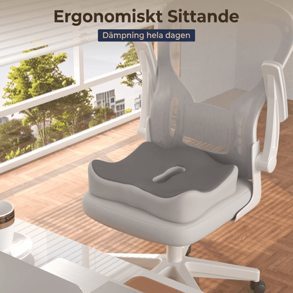 ComfyBase – Andningsbar Sittkudde i Memory Foam – Ergonomisk Sittdyna för Kontor, Bil och Stol