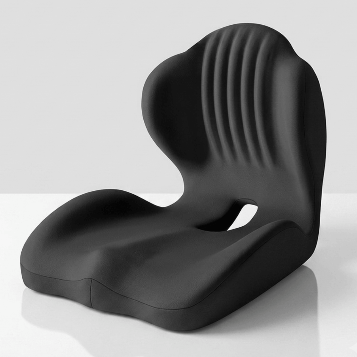 ErgoBase – Ergonomisk Sittkudde med Ryggstöd i Memory Foam – Sittdyna för Kontorsstol, Bil och Hemmakontor