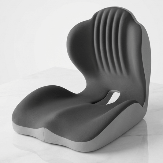 ErgoBase – Ergonomisk Sittkudde med Ryggstöd i Memory Foam – Sittdyna för Kontorsstol, Bil och Hemmakontor