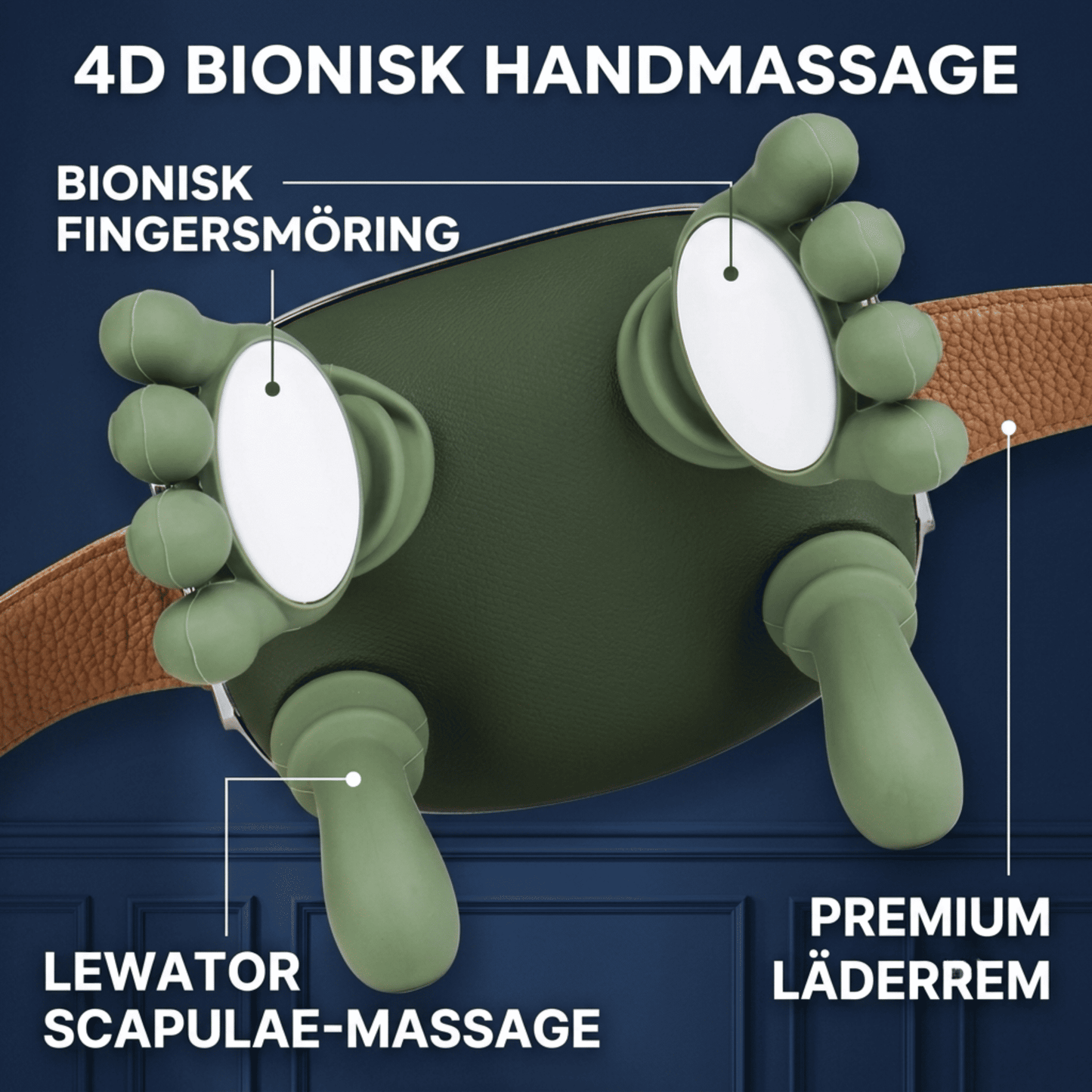 FlexiKnead – Multifunktionell Knådande Massageapparat med Värme – Trådlös Shiatsumassager för Nacke, Rygg, Midja och Ben
