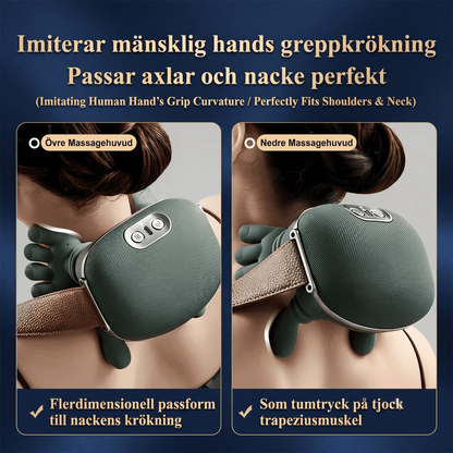 FlexiKnead – Multifunktionell Knådande Massageapparat med Värme – Trådlös Shiatsumassager för Nacke, Rygg, Midja och Ben