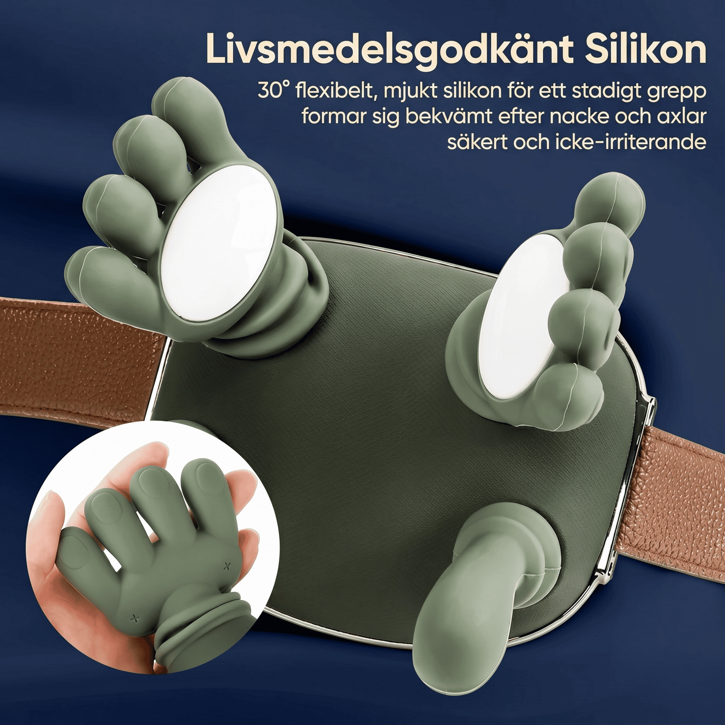 FlexiKnead – Multifunktionell Knådande Massageapparat med Värme – Trådlös Shiatsumassager för Nacke, Rygg, Midja och Ben