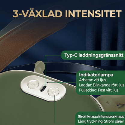 FlexiKnead – Multifunktionell Knådande Massageapparat med Värme – Trådlös Shiatsumassager för Nacke, Rygg, Midja och Ben