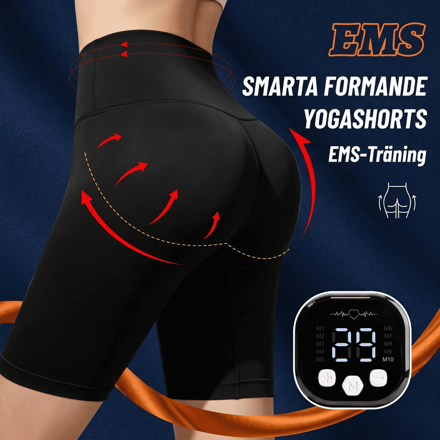 GluteSync – EMS Yogashorts För en Upplyftande Bak och 4-Zon Akupunktstimulering