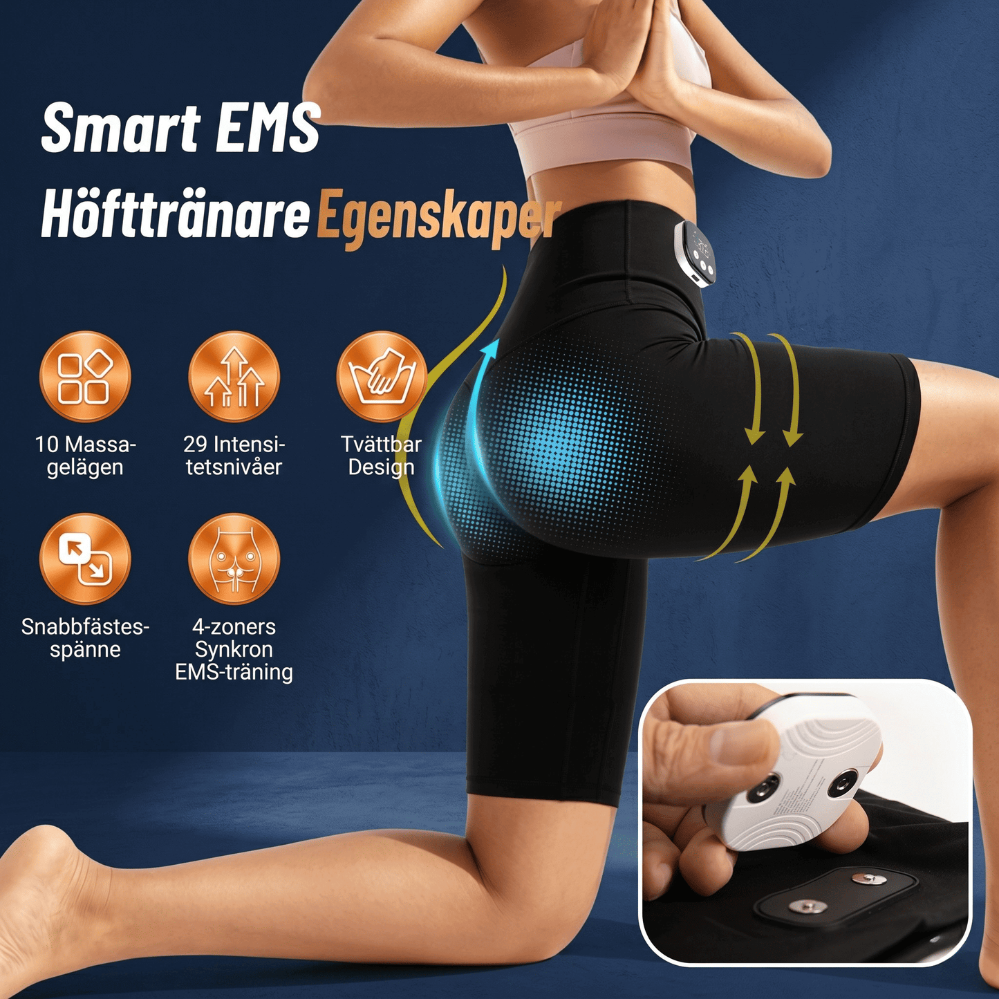 GluteSync – EMS Yogashorts För en Upplyftande Bak och 4-Zon Akupunktstimulering