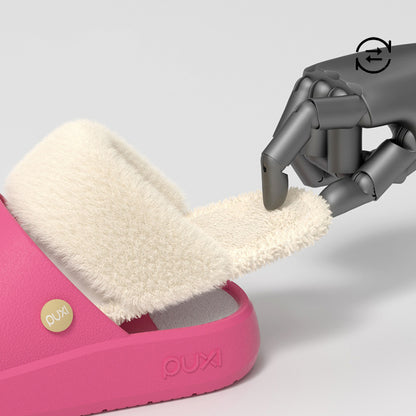 Puxi Komfortabla Vintertofflor med Avtagbar Plyschfoder, Tjock EVA Sula