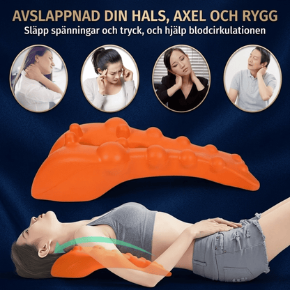 RelaxArch – Nackstretcher i EVA med 14 Akupressurpunkter – Ergonomiskt Nack- och Axelmassageverktyg för Hemmabruk utan Ström