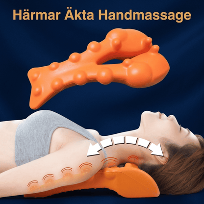 RelaxArch – Nackstretcher i EVA med 14 Akupressurpunkter – Ergonomiskt Nack- och Axelmassageverktyg för Hemmabruk utan Ström