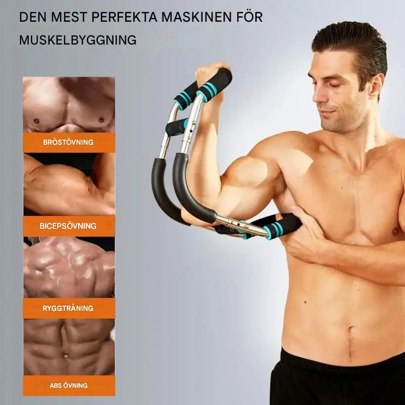 PowerFlex – Ultimat Bröst- & Armtränare | U-Formad Styrketräning i Hemmet