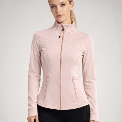 SilkMotion – Schmale Yoga- und Trainingsjacke mit Reißverschluss, schnelltrocknendem Material und flexibler Passform für einen aktiven Alltag