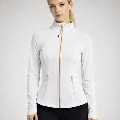 SilkMotion – Schmale Yoga- und Trainingsjacke mit Reißverschluss, schnelltrocknendem Material und flexibler Passform für einen aktiven Alltag