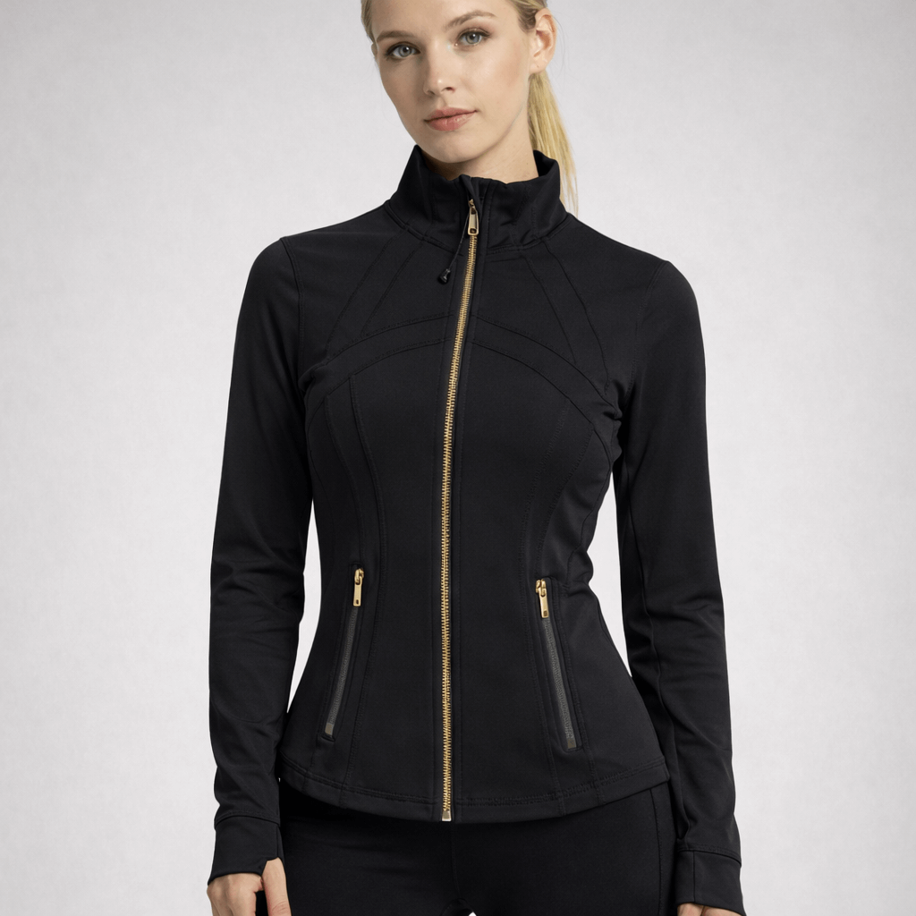 SilkMotion – Schmale Yoga- und Trainingsjacke mit Reißverschluss, schnelltrocknendem Material und flexibler Passform für einen aktiven Alltag