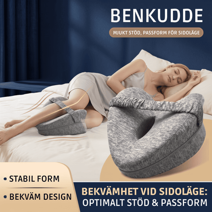 SleepAlign – Ergonomisk Minneskudde för Ben och Knän, Sidosovare – Avlastar Smärta i Höft, Rygg och Ischiasbesvär