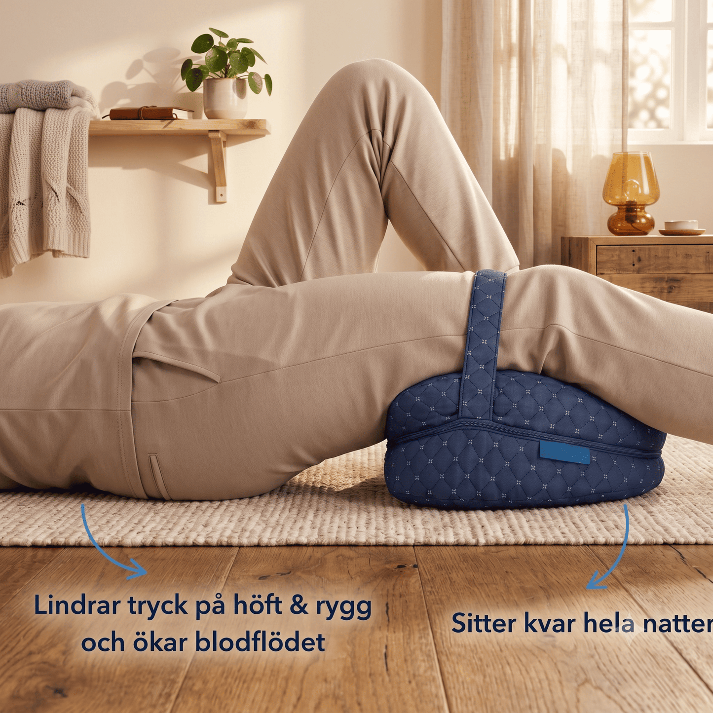 SleepAlign – Ergonomisk Minneskudde för Ben och Knän, Sidosovare – Avlastar Smärta i Höft, Rygg och Ischiasbesvär