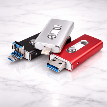 SnapVault – OTG USB-Minne för iPhone, iPad, Android & PC med USB 3.0 och Valbara Lagringsstorlekar
