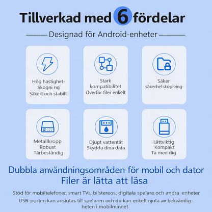 SnapVault – OTG USB-Minne för iPhone, iPad, Android & PC med USB 3.0 och Valbara Lagringsstorlekar
