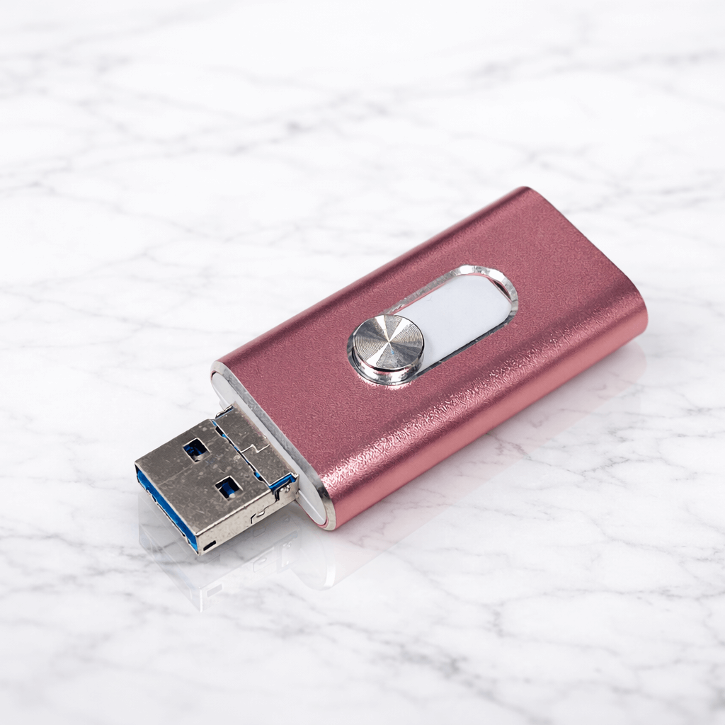 SnapVault – OTG USB-Minne för iPhone, iPad, Android & PC med USB 3.0 och Valbara Lagringsstorlekar
