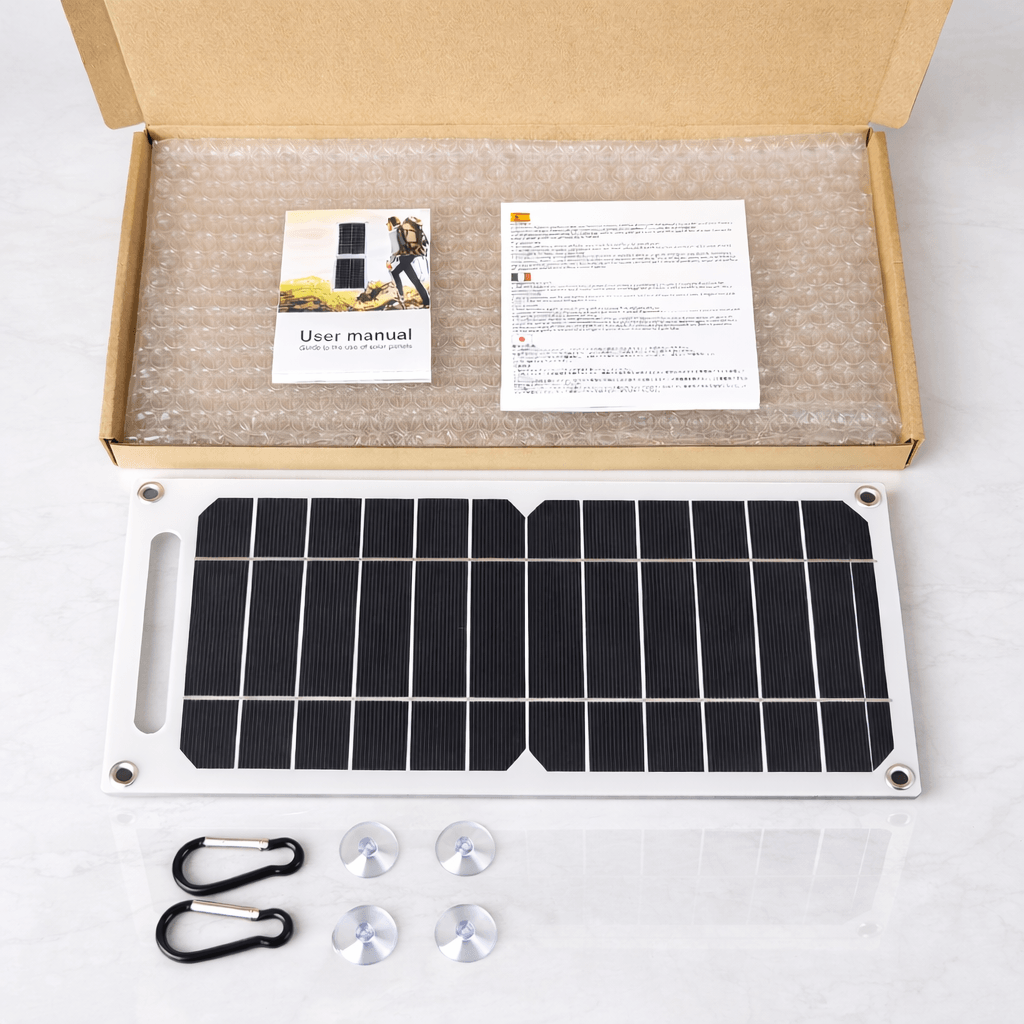 SolarFlex – Portabel Solpanel 5V USB Laddare för Mobil, Powerbank och Camping