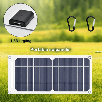 SolarFlex – Portabel Solpanel 5V USB Laddare för Mobil, Powerbank och Camping