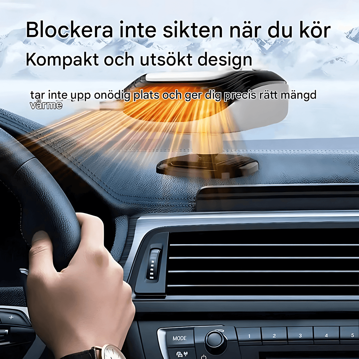 WarmDrive – 2-i-1 Bilvärmare & Kylfläkt med 12V/24V för Snabb Avfrostning, Uppvärmning & Kylning i Bil, SUV & Husbil