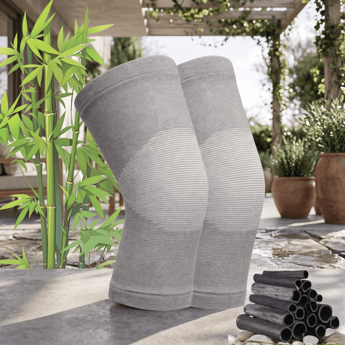 WarmJoint™ – Andningsbara Knävärmare i Bambukol – Skön Värme Vid Stela, Trötta Knän