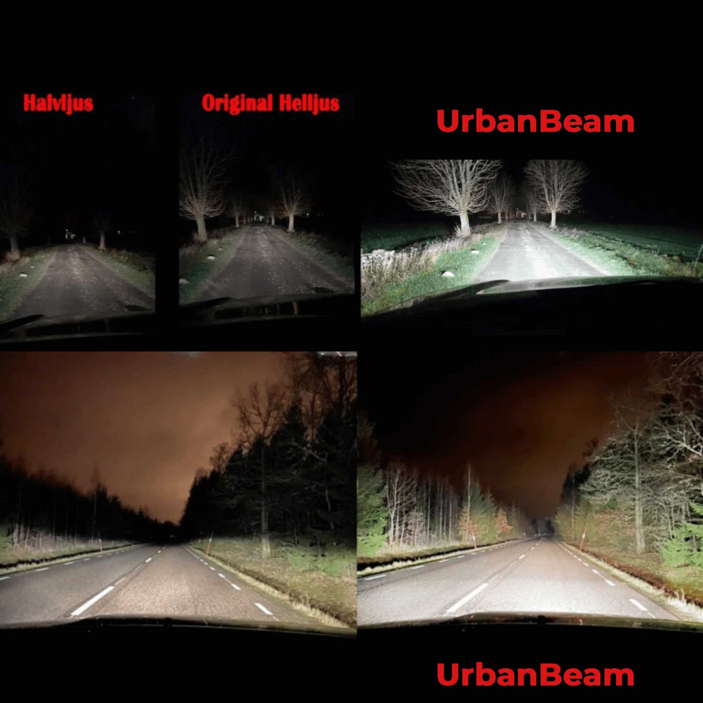 UrbanBeam – 20" LED Ramp med 4ROW+2ROW Teknik, CREE-Dioder, E-Markning & DT-2 Kabelsats för Extraljus